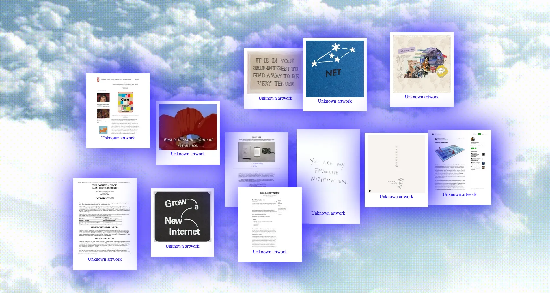 internet as gallery screenshot